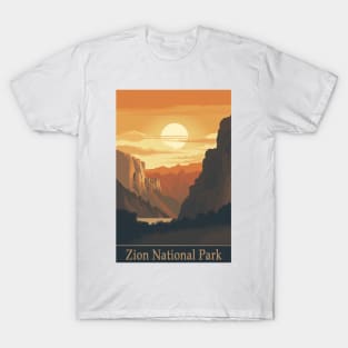 Zion National Park Vintage Travel Poster T-Shirt